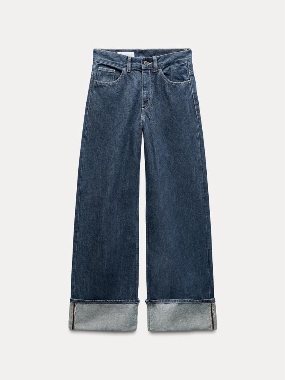 Zara TRF Wide Leg High Waist Jeans US 4 - Picture 8 of 11